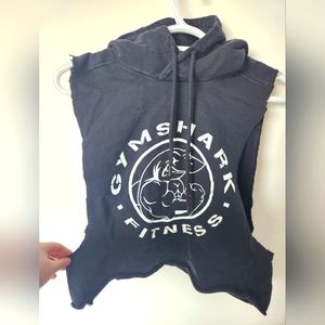 Gysmshark cropped hoodied tank top